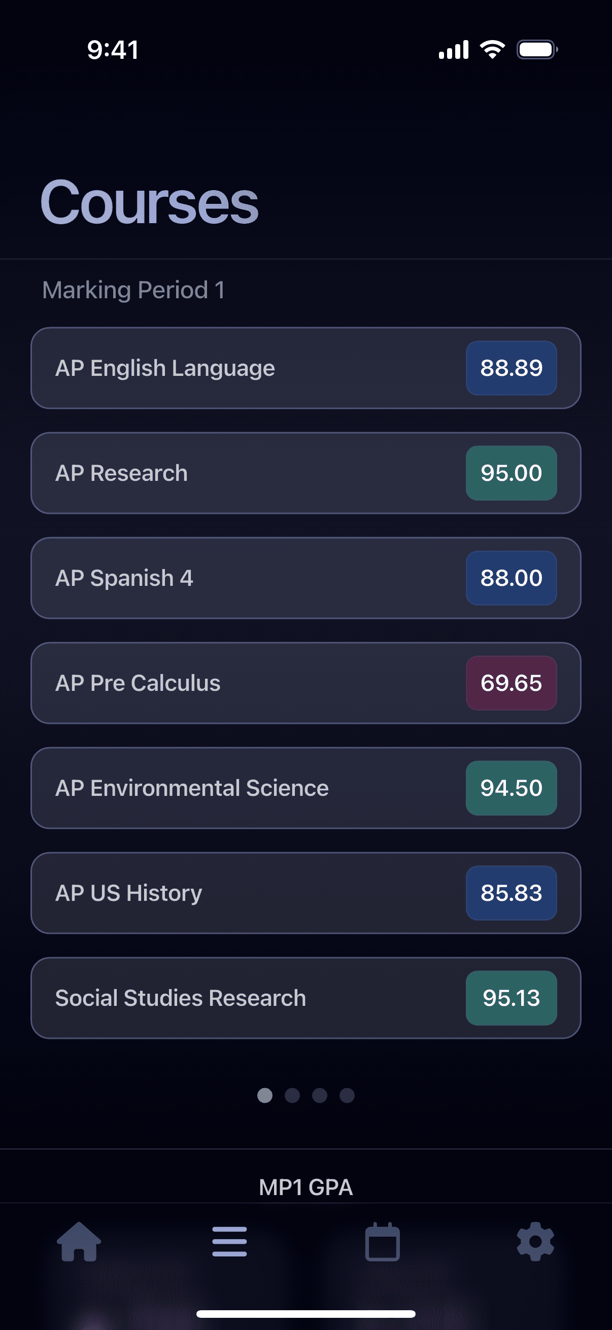 Grayd app screenshot IMG_8172.PNG - Academic companion app interface