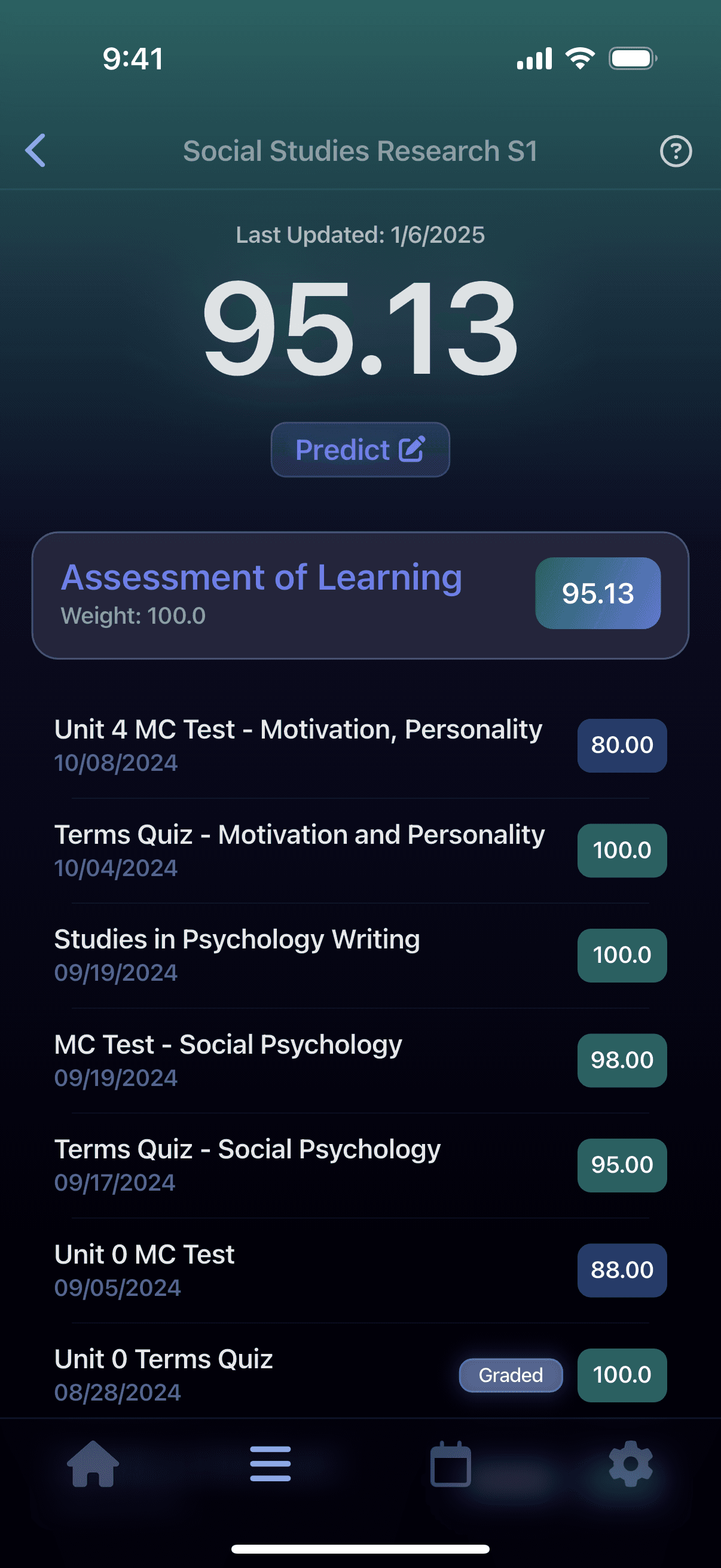 Grayd app screenshot IMG_8178 2.PNG - Academic companion app interface