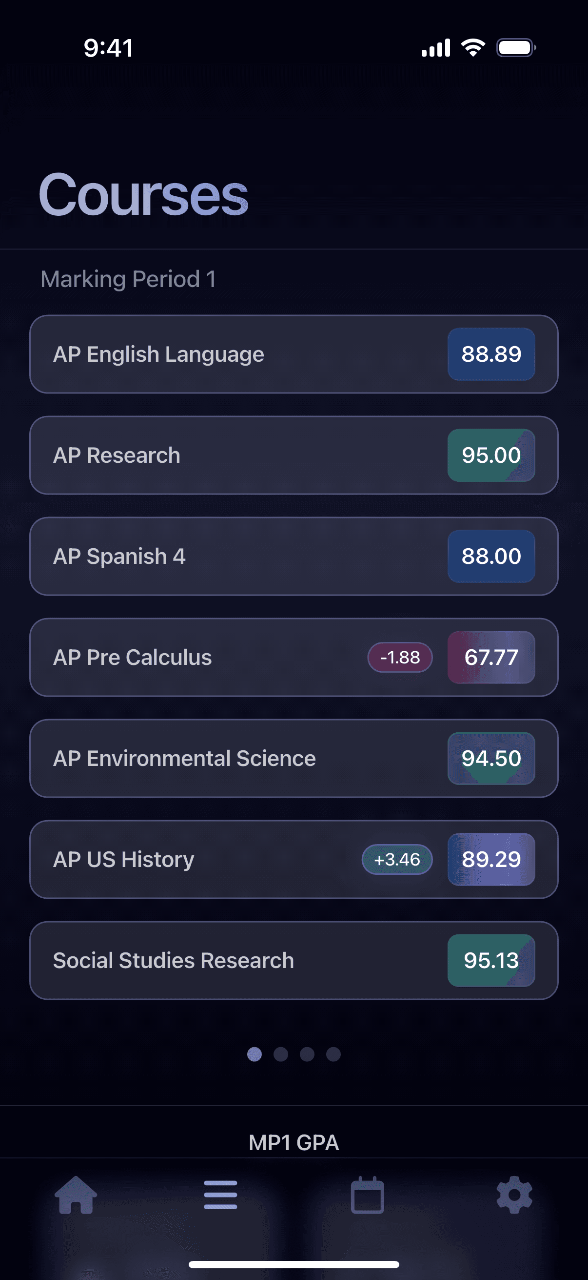 Grayd app screenshot IMG_8180.PNG - Academic companion app interface