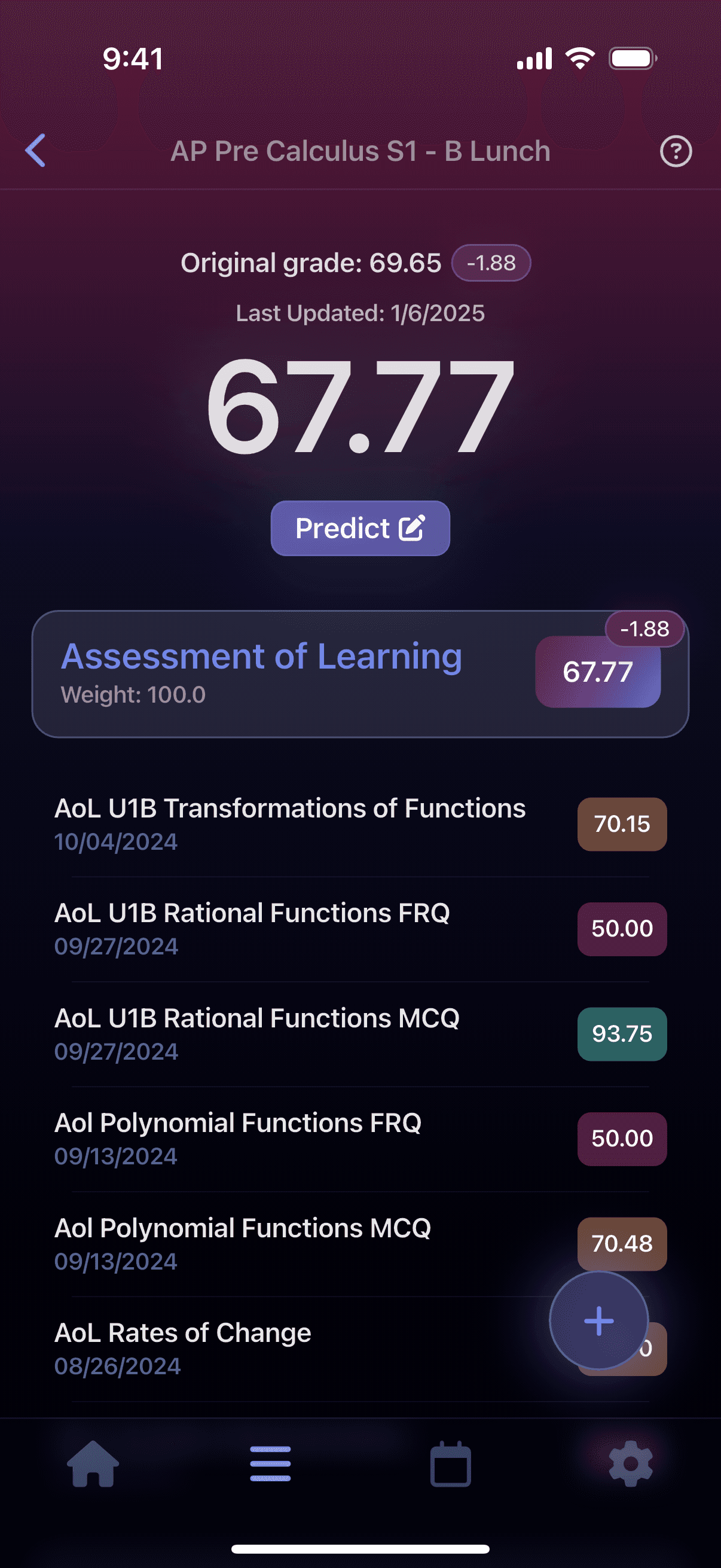 Grayd app screenshot IMG_8182.PNG - Academic companion app interface