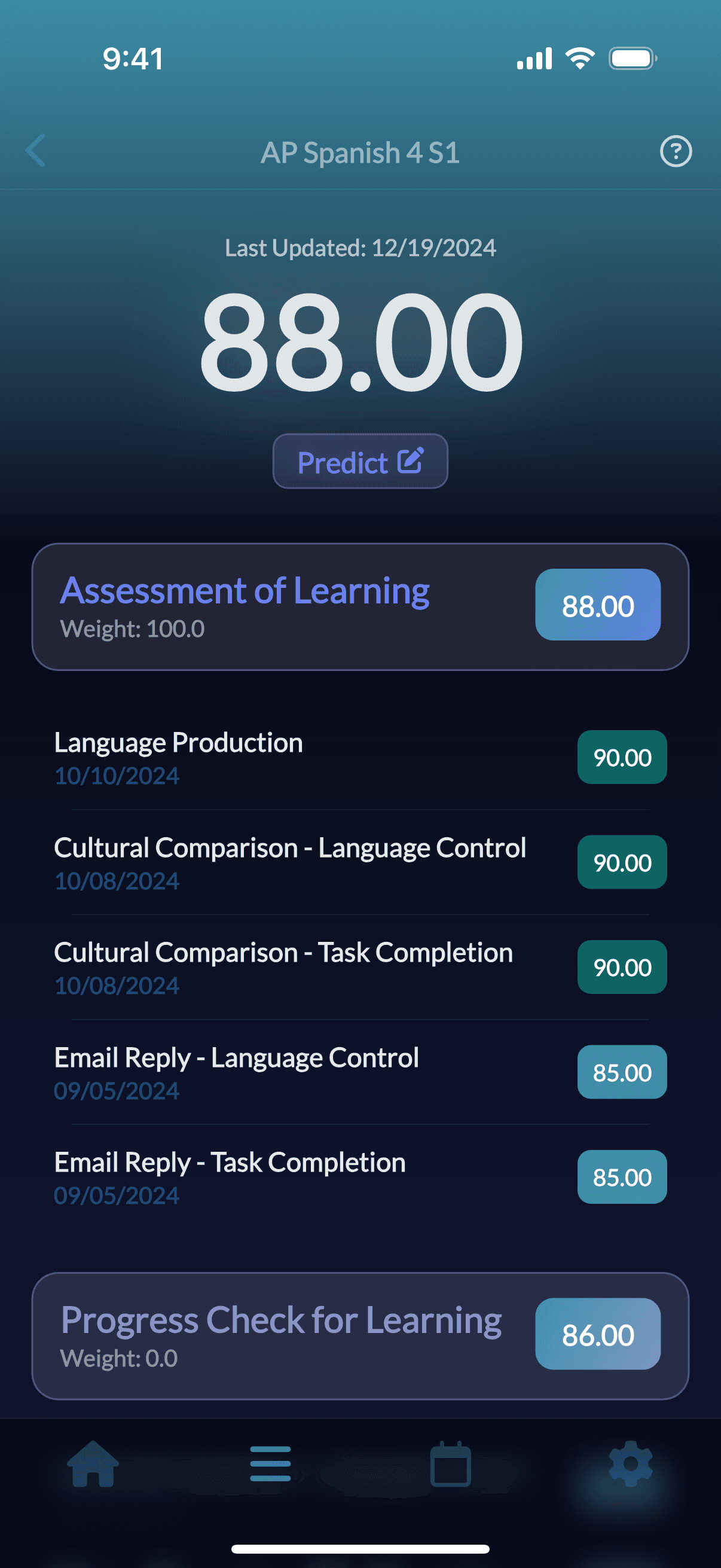 Grayd app screenshot IMG_8206.PNG - Academic companion app interface