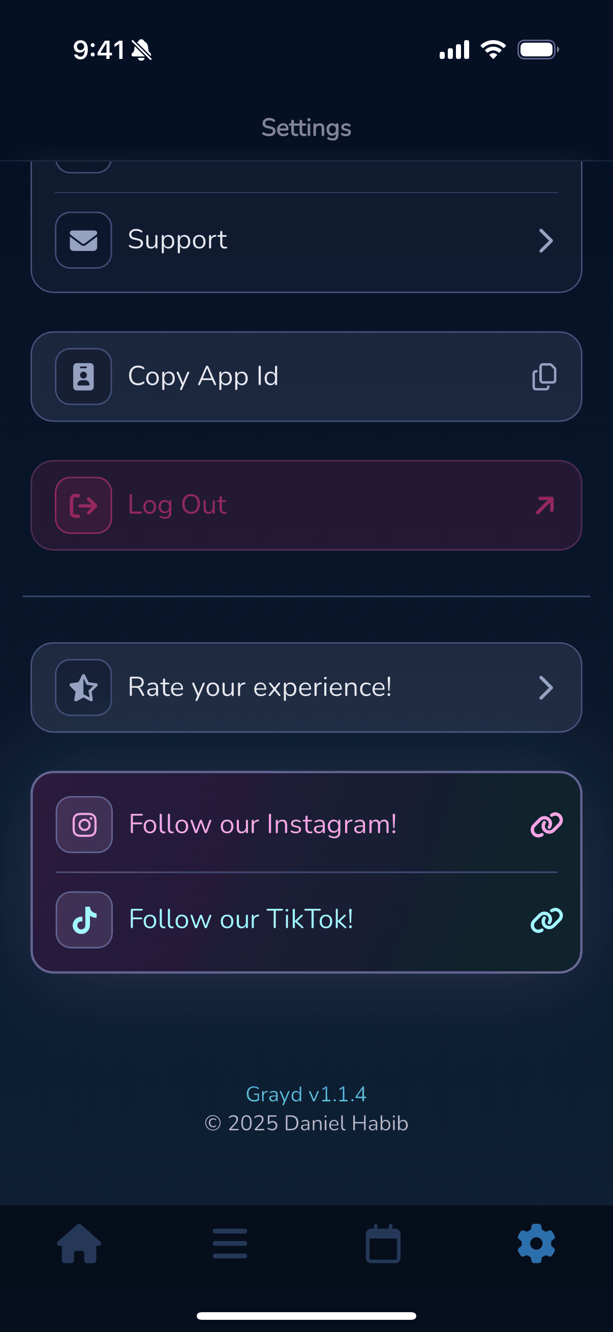 Grayd app screenshot IMG_8253.PNG - Academic companion app interface