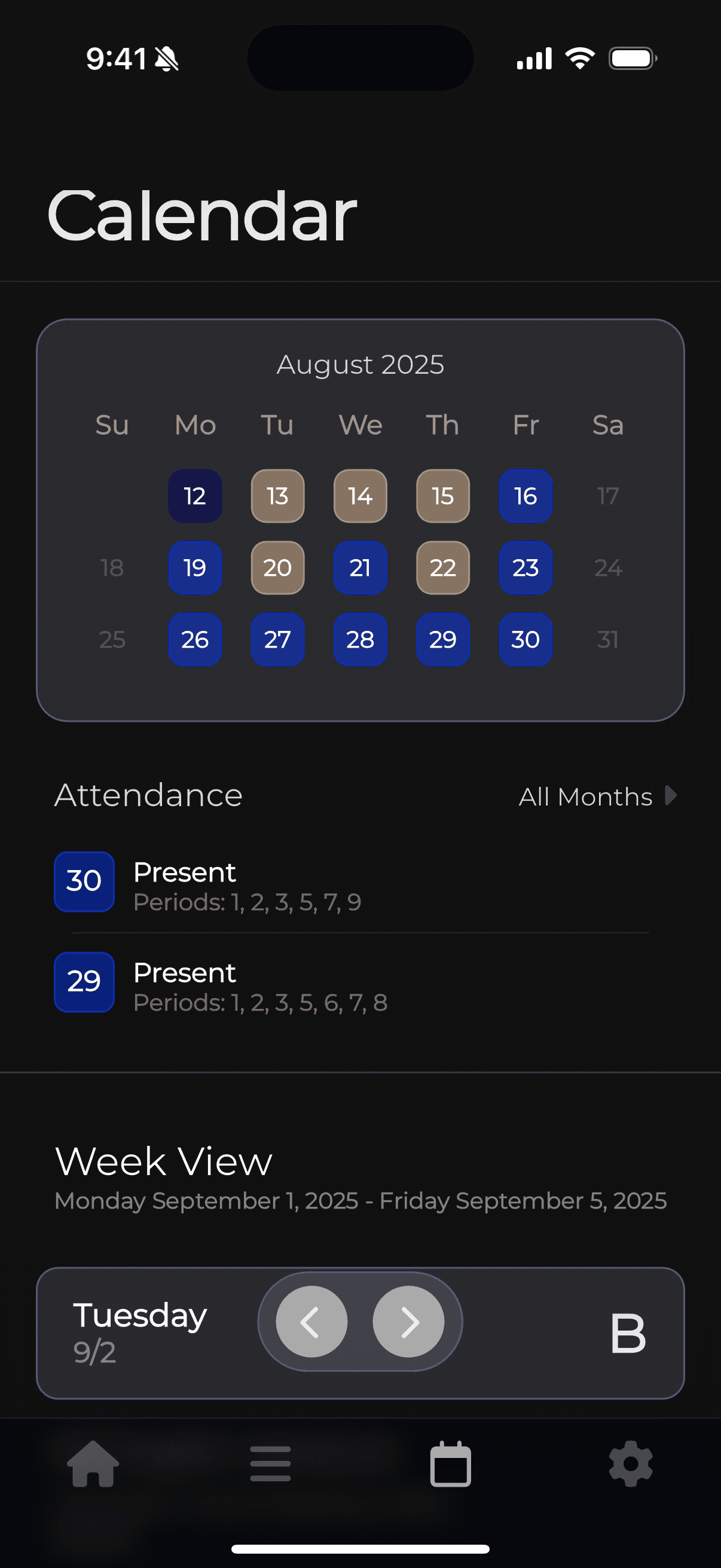 Grayd app screenshot IMG_8255.PNG - Academic companion app interface