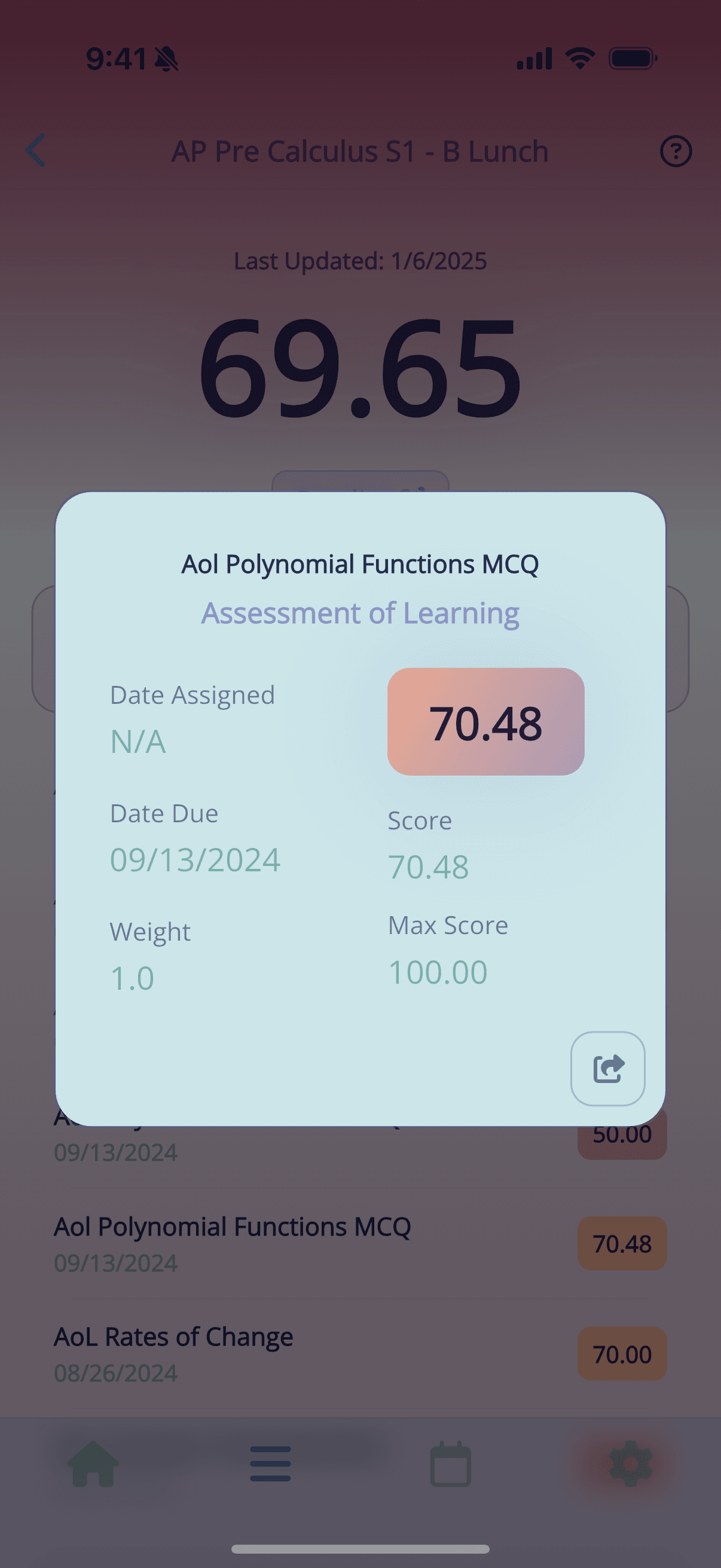 Grayd app screenshot IMG_8265.PNG - Academic companion app interface