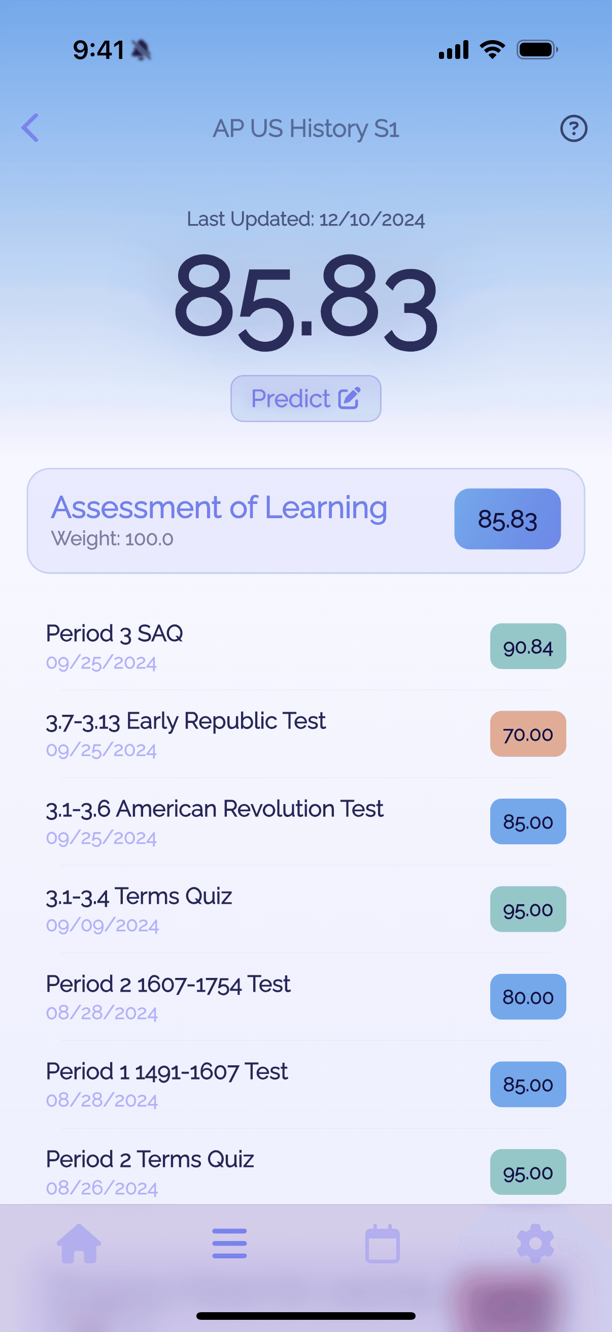 Grayd app screenshot IMG_8268.PNG - Academic companion app interface