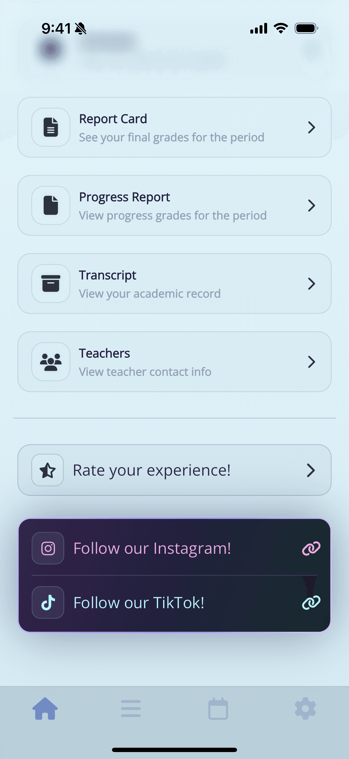 Grayd app screenshot IMG_8275.PNG - Academic companion app interface