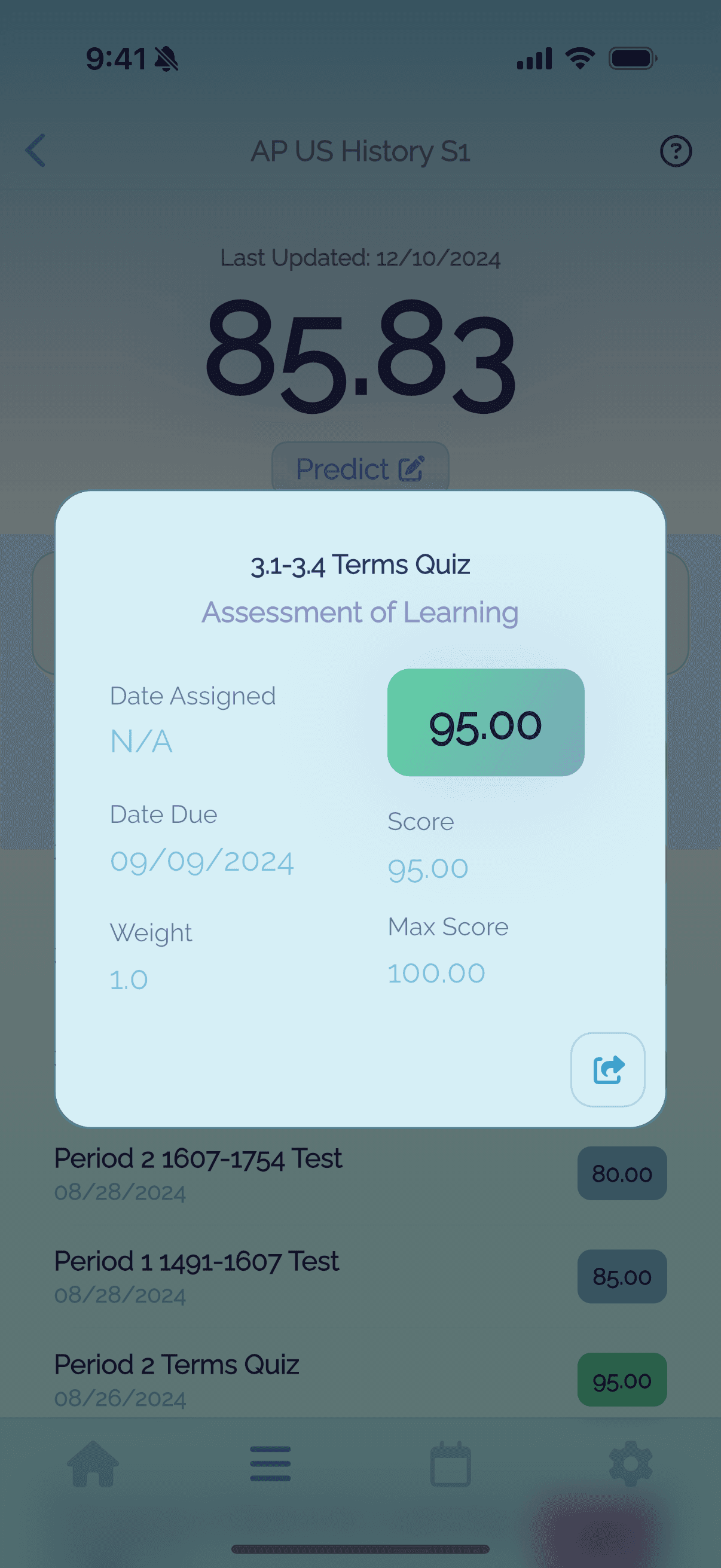 Grayd app screenshot IMG_8279.PNG - Academic companion app interface