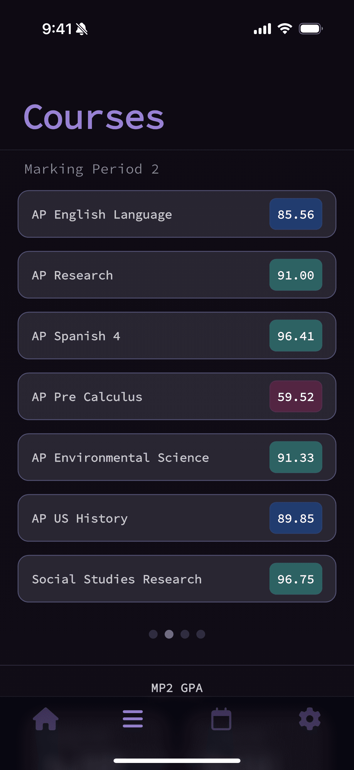 Grayd app screenshot IMG_8282.PNG - Academic companion app interface