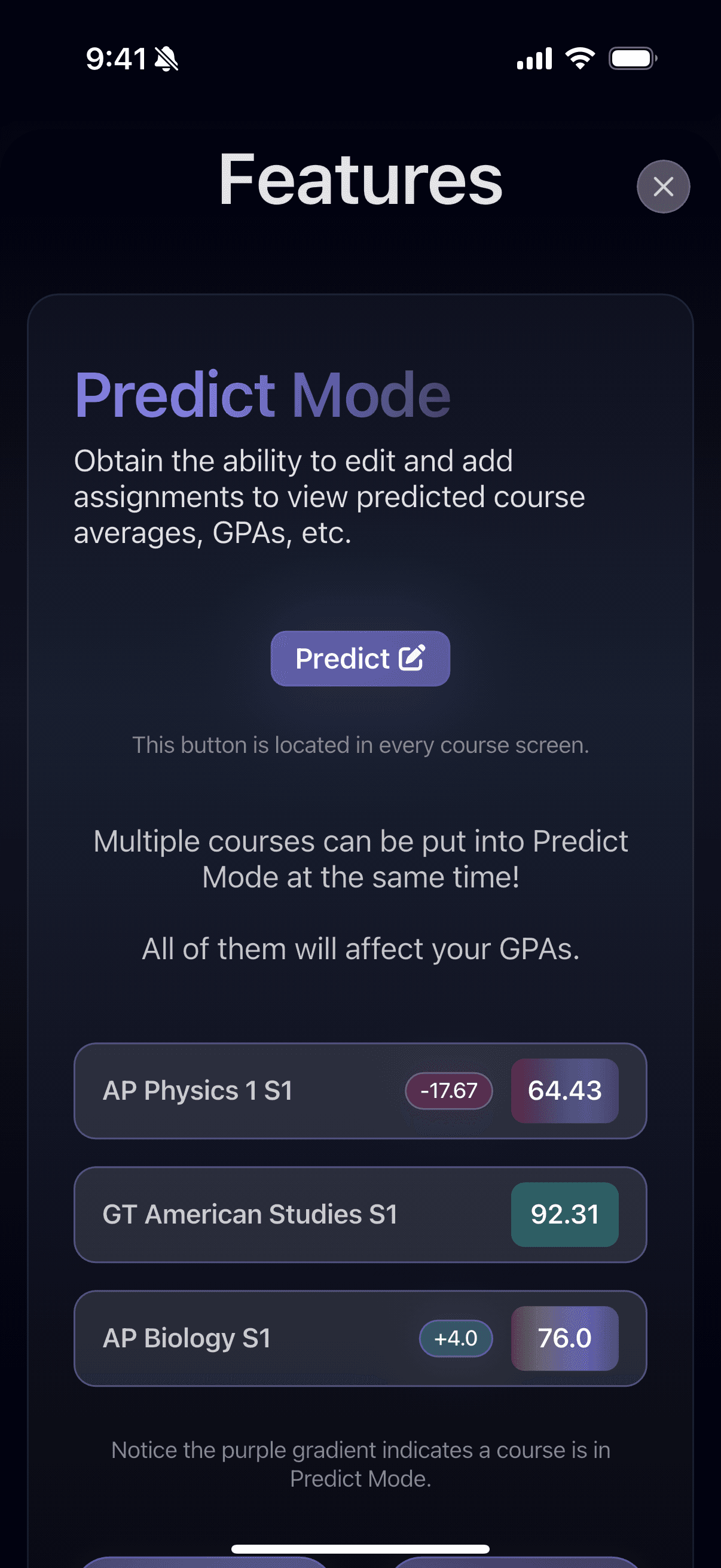 Grayd app screenshot IMG_8287.PNG - Academic companion app interface