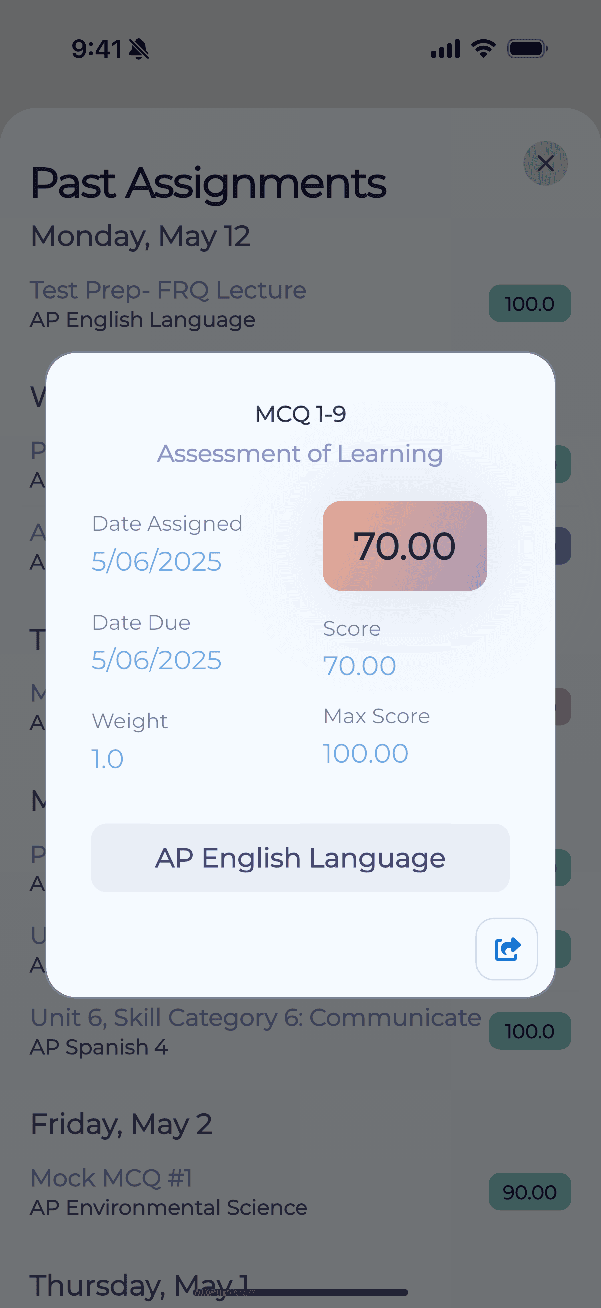 Grayd app screenshot IMG_8293.PNG - Academic companion app interface